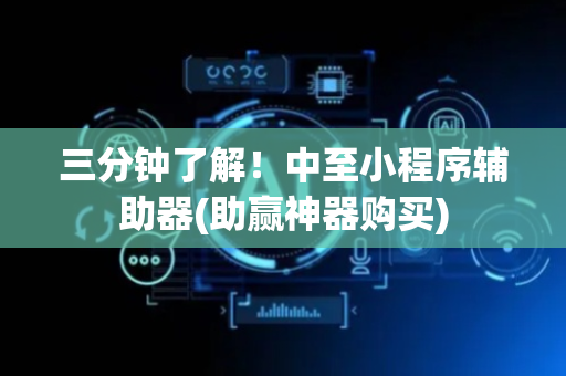 三分钟了解！中至小程序辅助器(助赢神器购买)