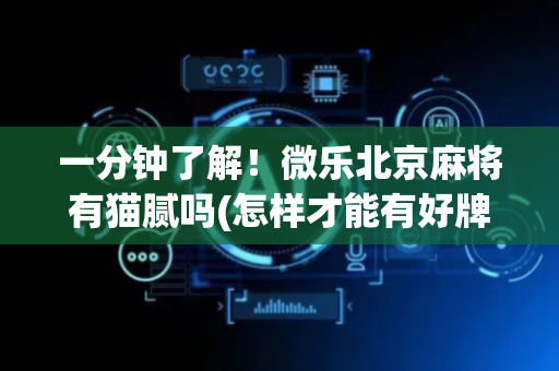一分钟了解！微乐北京麻将有猫腻吗(怎样才能有好牌)