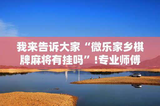 我来告诉大家“微乐家乡棋牌麻将有挂吗”!专业师傅带你一起了解（详细教程）-抖音
