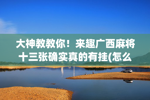 大神教教你！来趣广西麻将十三张确实真的有挂(怎么让系统给好牌)