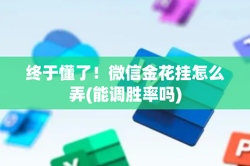 终于懂了！微信金花挂怎么弄(能调胜率吗)