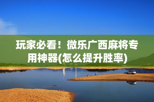 玩家必看！微乐广西麻将专用神器(怎么提升胜率)