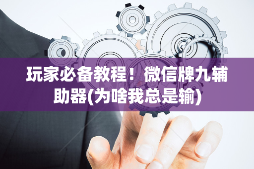 玩家必备教程！微信牌九辅助器(为啥我总是输)