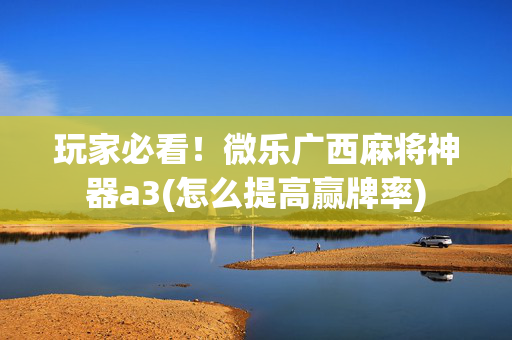 玩家必看！微乐广西麻将神器a3(怎么提高赢牌率)