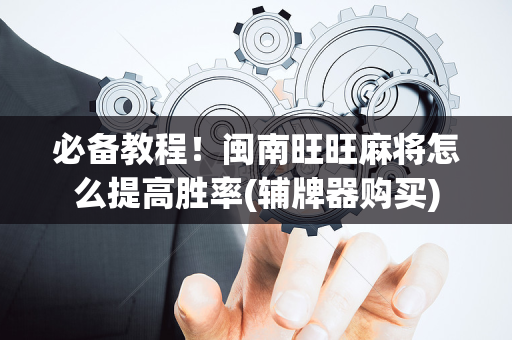 必备教程！闽南旺旺麻将怎么提高胜率(辅牌器购买)