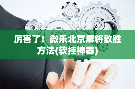厉害了！微乐北京麻将致胜方法(软挂神器)