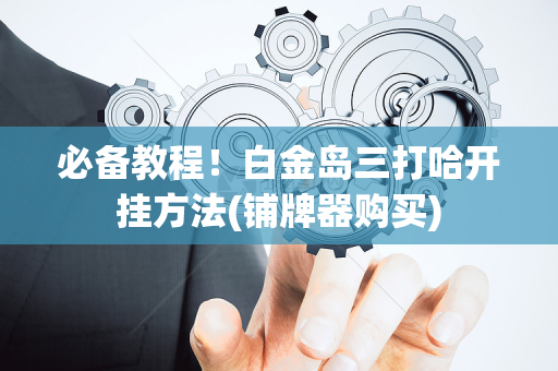 必备教程！白金岛三打哈开挂方法(铺牌器购买)