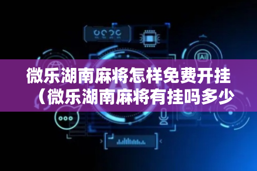 微乐湖南麻将怎样免费开挂（微乐湖南麻将有挂吗多少钱）