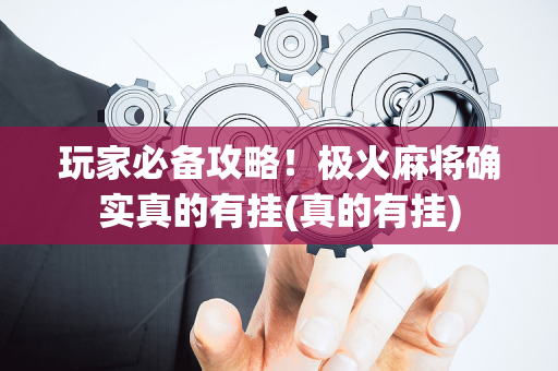 玩家必备攻略！极火麻将确实真的有挂(真的有挂)