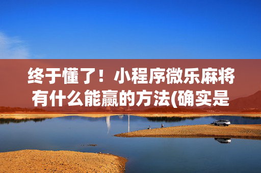终于懂了！小程序微乐麻将有什么能赢的方法(确实是有挂)