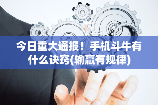 今日重大通报！手机斗牛有什么诀窍(输赢有规律)