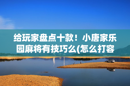 给玩家盘点十款！小唐家乐园麻将有技巧么(怎么打容易赢)