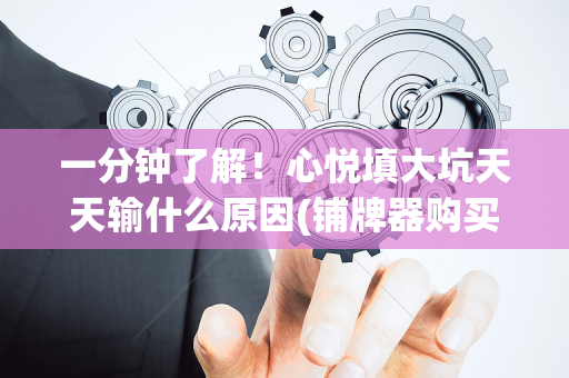 一分钟了解！心悦填大坑天天输什么原因(铺牌器购买)