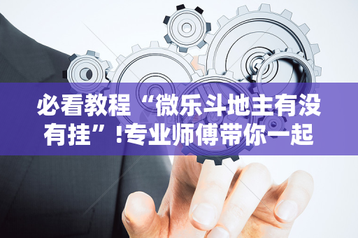 必看教程“微乐斗地主有没有挂”!专业师傅带你一起了解（详细教程）-抖音