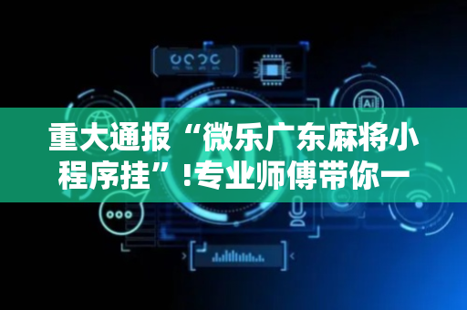 重大通报“微乐广东麻将小程序挂”!专业师傅带你一起了解（详细教程）-抖音