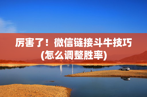 厉害了！微信链接斗牛技巧(怎么调整胜率)
