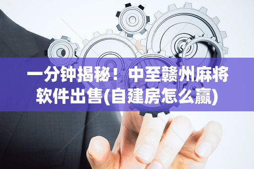 一分钟揭秘！中至赣州麻将软件出售(自建房怎么赢)