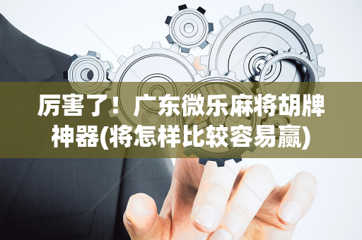 厉害了！广东微乐麻将胡牌神器(将怎样比较容易赢)