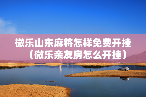 微乐山东麻将怎样免费开挂（微乐亲友房怎么开挂）