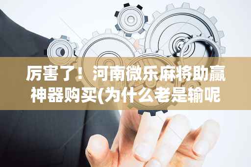 厉害了！河南微乐麻将助赢神器购买(为什么老是输呢)