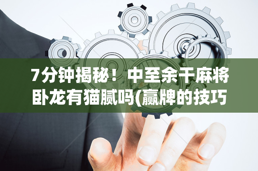 7分钟揭秘！中至余干麻将卧龙有猫腻吗(赢牌的技巧)