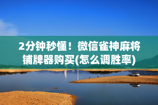 2分钟秒懂！微信雀神麻将铺牌器购买(怎么调胜率)