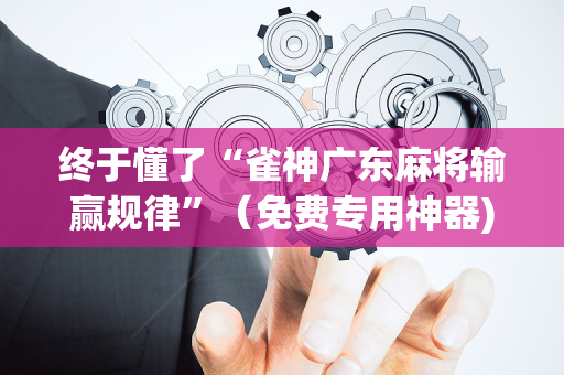 终于懂了“雀神广东麻将输赢规律”（免费专用神器)