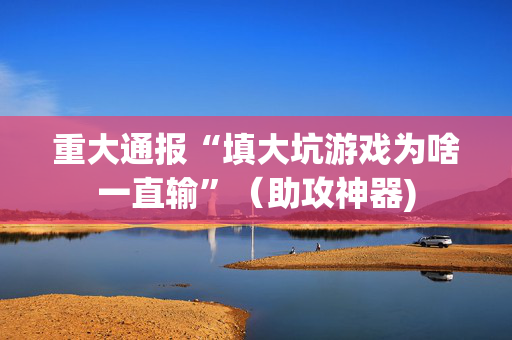 重大通报“填大坑游戏为啥一直输”（助攻神器)