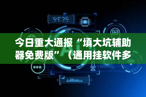 今日重大通报“填大坑辅助器免费版”（通用挂软件多少钱)