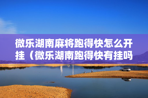 微乐湖南麻将跑得快怎么开挂（微乐湖南跑得快有挂吗）