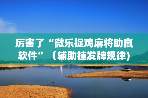 厉害了“微乐捉鸡麻将助赢软件”（辅助挂发牌规律)