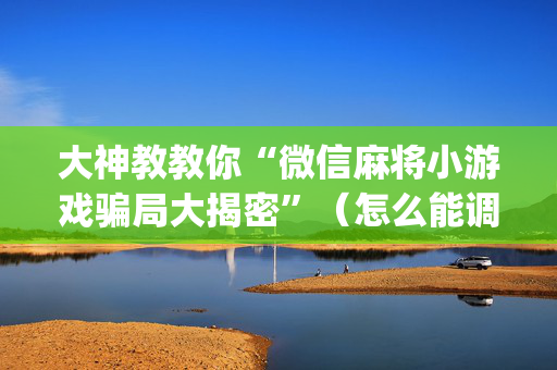 大神教教你“微信麻将小游戏骗局大揭密”（怎么能调好牌)
