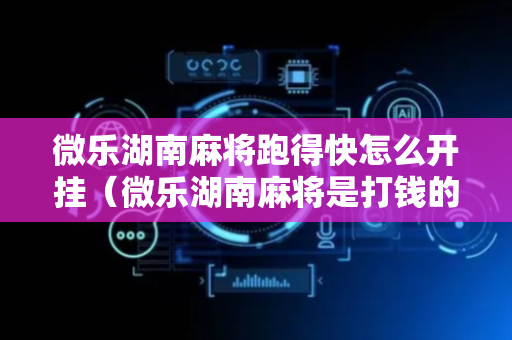 微乐湖南麻将跑得快怎么开挂（微乐湖南麻将是打钱的吗）