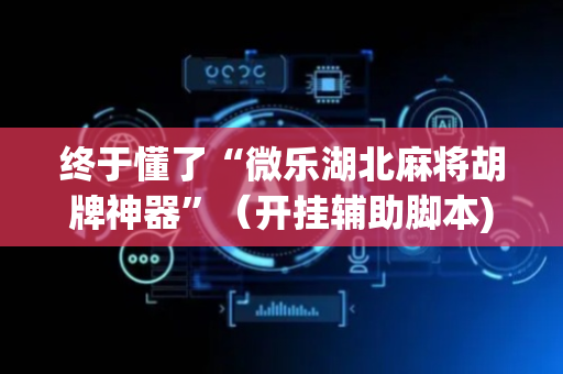 终于懂了“微乐湖北麻将胡牌神器”（开挂辅助脚本)