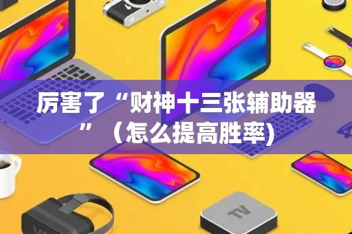 厉害了“财神十三张辅助器”（怎么提高胜率)