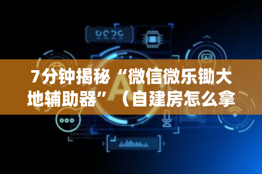 7分钟揭秘“微信微乐锄大地辅助器”（自建房怎么拿好牌)