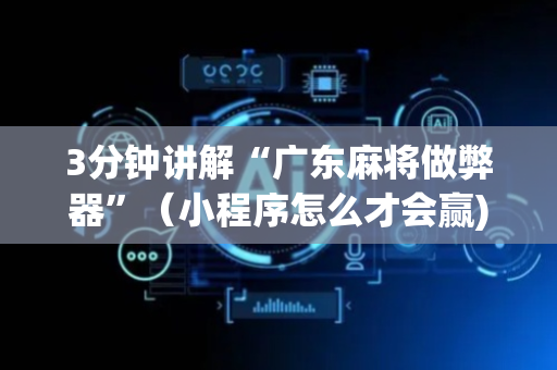 3分钟讲解“广东麻将做弊器”（小程序怎么才会赢)