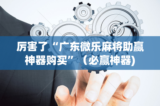 厉害了“广东微乐麻将助赢神器购买”（必赢神器)