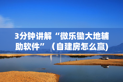 3分钟讲解“微乐锄大地辅助软件”（自建房怎么赢)