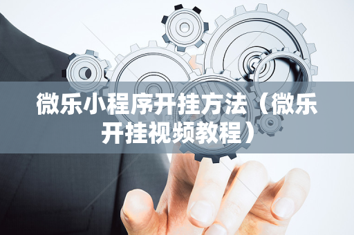 微乐小程序开挂方法（微乐开挂视频教程）