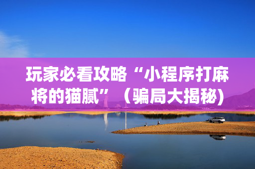 玩家必看攻略“小程序打麻将的猫腻”（骗局大揭秘)