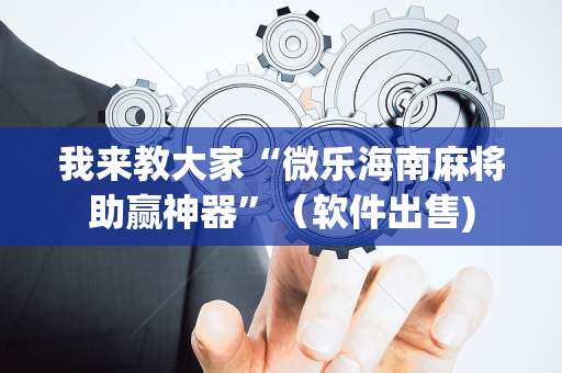 我来教大家“微乐海南麻将助赢神器”（软件出售)
