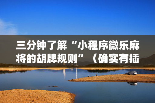 三分钟了解“小程序微乐麻将的胡牌规则”（确实有插件吗)