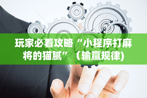 玩家必看攻略“小程序打麻将的猫腻”（输赢规律)