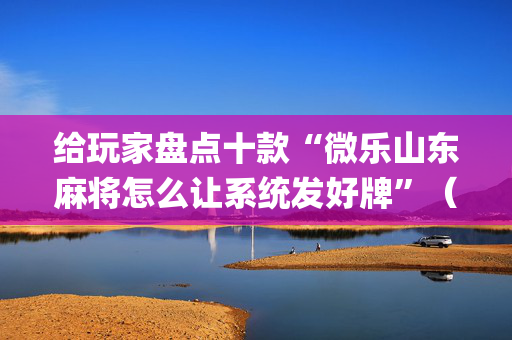 给玩家盘点十款“微乐山东麻将怎么让系统发好牌”（提高胜率软件)