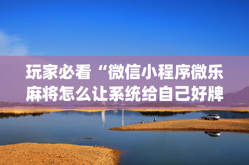 玩家必看“微信小程序微乐麻将怎么让系统给自己好牌”（确实有插件吗)