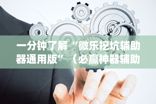 一分钟了解“微乐挖坑辅助器通用版”（必赢神器辅助器)