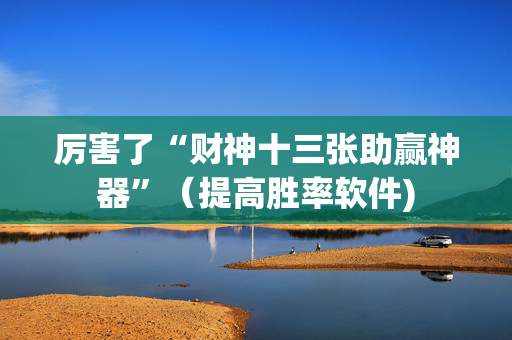 厉害了“财神十三张助赢神器”（提高胜率软件)