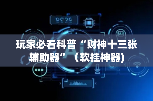 玩家必看科普“财神十三张辅助器”（软挂神器)