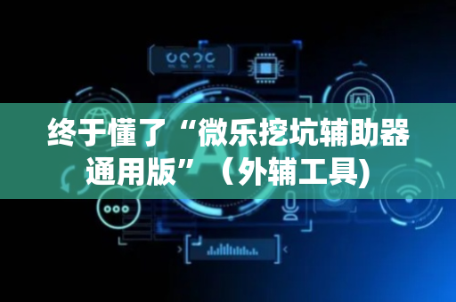 终于懂了“微乐挖坑辅助器通用版”（外辅工具)